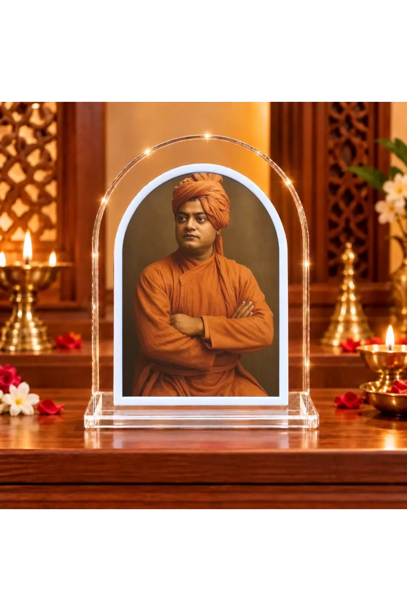 Swami Vivekananda L Shape Acrylic Showpiece 3 X 3.5 Inch For Home, Office And Car (F176254)