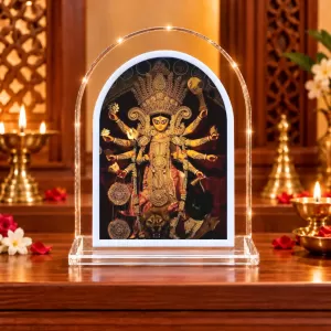 Durga Maa L Shape Acrylic Showpiece 3 X 3.5 Inch For Home, Office And Car (F176255) Durga Maa L Shape Acrylic Showpiece 3 X 3.5 Inch For Home, Office And Car (F176255)