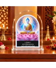 Buddha L Shape Acrylic Showpiece 3 X 3.5 Inch For Home, Office And Car (F176256)