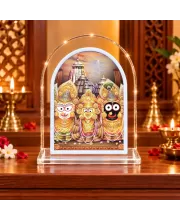 Lord Jagannath L Shape Acrylic Showpiece 3 X 3.5 Inch For Home, Office And Car (F176257)