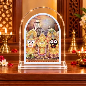 Lord Jagannath L Shape Acrylic Showpiece 3 X 3.5 Inch For Home, Office And Car (F176257) Lord Jagannath L Shape Acrylic Showpiece 3 X 3.5 Inch For Home, Office And Car (F176257)