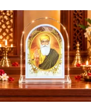 Guru Nanak Dev Ji L Shape Acrylic Showpiece 3 X 3.5 Inch For Home, Office And Car (F176260)