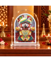Lord Jagannath L Shape Acrylic Showpiece 3 X 3.5 Inch For Home, Office And Car (F176261)