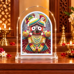 Lord Jagannath L Shape Acrylic Showpiece 3 X 3.5 Inch For Home, Office And Car (F176261) Lord Jagannath L Shape Acrylic Showpiece 3 X 3.5 Inch For Home, Office And Car (F176261)