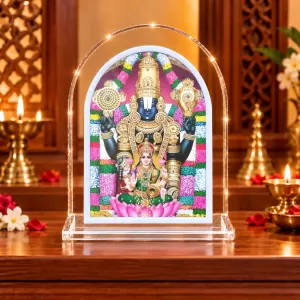 Lord Venkateswara Swamy L Shape Acrylic Showpiece 3 X 3.5 Inch For Home, Office And Car (F176262)