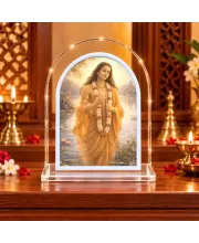 Saint Chaitannya Mahaprovu L Shape Acrylic Showpiece 3 X 3.5 Inch For Home, Office And Car (F176263)