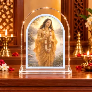 Saint Chaitannya Mahaprovu L Shape Acrylic Showpiece 3 X 3.5 Inch For Home, Office And Car (F176263) Saint Chaitannya Mahaprovu L Shape Acrylic Showpiece 3 X 3.5 Inch For Home, Office And Car (F176263)