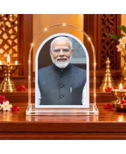 Narendra Modi L Shape Acrylic Showpiece 3 X 3.5 Inch For Home, Office And Car (F176264)