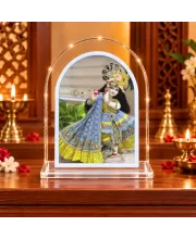 Lord Krishna L Shape Acrylic Showpiece 3 X 3.5 Inch For Home, Office And Car (F176268)