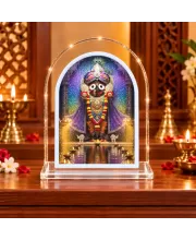 Lord Jagannath L Shape Acrylic Showpiece 3 X 3.5 Inch For Home, Office And Car (F176270)