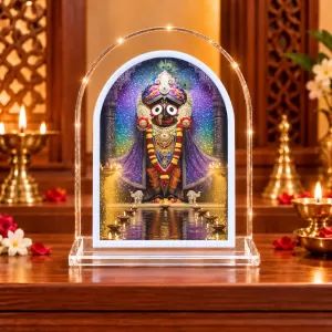 Lord Jagannath L Shape Acrylic Showpiece 3 X 3.5 Inch For Home, Office And Car (F176270) Lord Jagannath L Shape Acrylic Showpiece 3 X 3.5 Inch For Home, Office And Car (F176270)