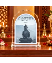Buddha L Shape Acrylic Showpiece 3 X 3.5 Inch For Home, Office And Car (F176271)