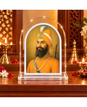 Guru Gobind Singh L Shape Acrylic Showpiece 3 X 3.5 Inch For Home, Office And Car (F176275)
