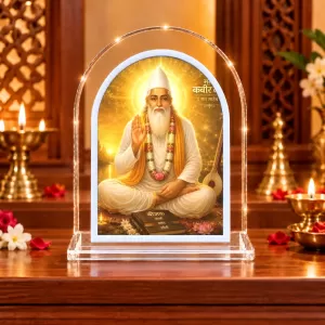 Sant Kabir Das L Shape Acrylic Showpiece 3 X 3.5 Inch For Home, Office And Car (F176276)