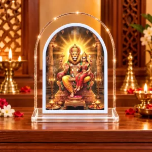 Lakshmi Narasimha L Shape Acrylic Showpiece 3 X 3.5 Inch For Home, Office And Car (F176277) Lakshmi Narasimha L Shape Acrylic Showpiece 3 X 3.5 Inch For Home, Office And Car (F176277)