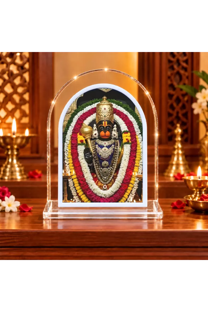 Hanuman L Shape Acrylic Showpiece 3 X 3.5 Inch For Home, Office And Car (F176278)