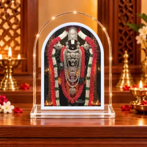 Lord Venkateswara L Shape Acrylic Showpiece 3 X 3.5 Inch For Home, Office And Car (F176282)