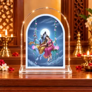 Shiva Parvati L Shape Acrylic Showpiece 3 X 3.5 Inch For Home, Office And Car (F176283) Shiva Parvati L Shape Acrylic Showpiece 3 X 3.5 Inch For Home, Office And Car (F176283)