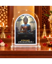 Buddha L Shape Acrylic Showpiece 3 X 3.5 Inch For Home, Office And Car (F176286)