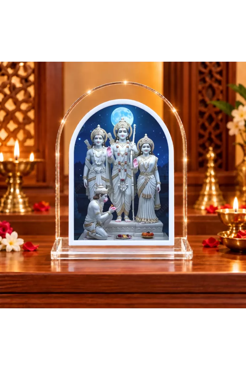 Lord Ram L Shape Acrylic Showpiece 3 X 3.5 Inch For Home, Office And Car (F176287)
