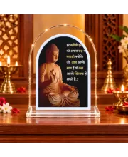 Buddha L Shape Acrylic Showpiece 3 X 3.5 Inch For Home, Office And Car (F176288)