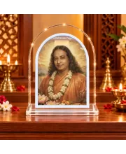 Paramahansa Yogananda L Shape Acrylic Showpiece 3 X 3.5 Inch For Home, Office And Car (F176289)