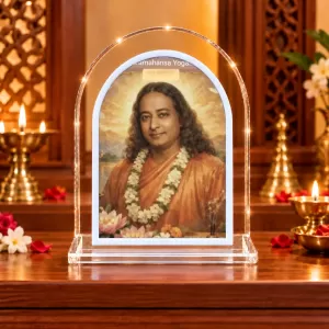 Paramahansa Yogananda L Shape Acrylic Showpiece 3 X 3.5 Inch For Home, Office And Car (F176289) Paramahansa Yogananda L Shape Acrylic Showpiece 3 X 3.5 Inch For Home, Office And Car (F176289)