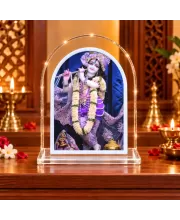 Lord Krishna L Shape Acrylic Showpiece 3 X 3.5 Inch For Home, Office And Car (F176291)