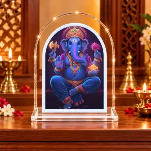 Lord Ganesha L Shape Acrylic Showpiece 3 X 3.5 Inch For Home, Office And Car (F176292) Lord Ganesha L Shape Acrylic Showpiece 3 X 3.5 Inch For Home, Office And Car (F176292)