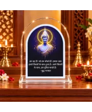 Buddha L Shape Acrylic Showpiece 3 X 3.5 Inch For Home, Office And Car (F176294)