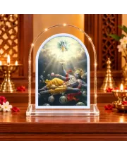 Lord Vishnu L Shape Acrylic Showpiece 3 X 3.5 Inch For Home, Office And Car (F176295)