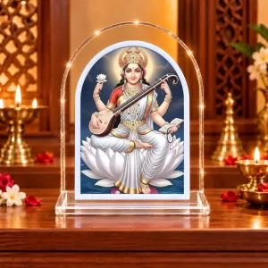 Goddess Saraswati L Shape Acrylic Showpiece 3 X 3.5 Inch For Home, Office And Car (F176297) Goddess Saraswati L Shape Acrylic Showpiece 3 X 3.5 Inch For Home, Office And Car (F176297)