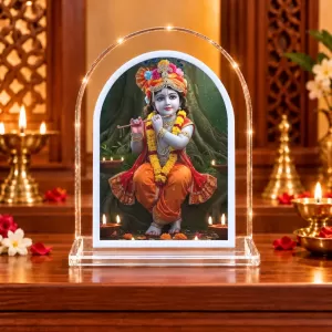 Lord Krishna L Shape Acrylic Showpiece 3 X 3.5 Inch For Home, Office And Car (F176298) Lord Krishna L Shape Acrylic Showpiece 3 X 3.5 Inch For Home, Office And Car (F176298)