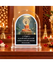 Buddha L Shape Acrylic Showpiece 3 X 3.5 Inch For Home, Office And Car (F176299)