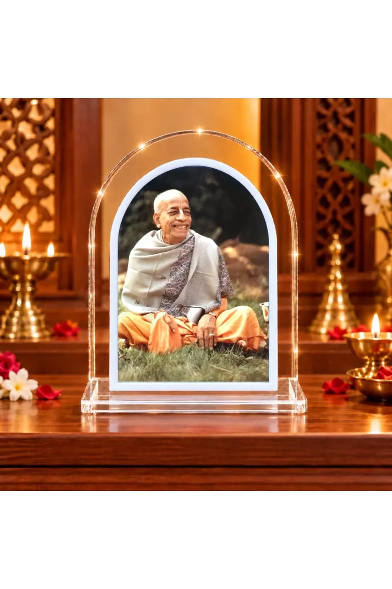 Srila Prabhupada L Shape Acrylic Showpiece 3 X 3.5 Inch For Home, Office And Car (F176300)