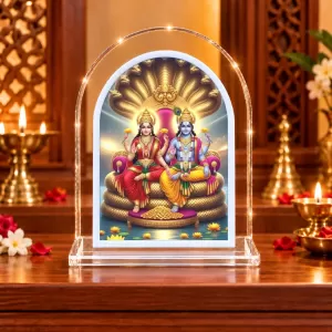 Lakshmi Narayan L Shape Acrylic Showpiece 3 X 3.5 Inch For Home, Office And Car (F176304) Lakshmi Narayan L Shape Acrylic Showpiece 3 X 3.5 Inch For Home, Office And Car (F176304)