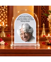 A. P. J. Abdul Kalam L Shape Acrylic Showpiece 3 X 3.5 Inch For Home, Office And Car (F176306)