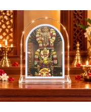 Goddess Dhanvantari L Shape Acrylic Showpiece 3 X 3.5 Inch For Home, Office And Car (F176307)