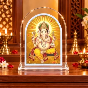 Lord Ganesha L Shape Acrylic Showpiece 3 X 3.5 Inch For Home, Office And Car (F176309) Lord Ganesha L Shape Acrylic Showpiece 3 X 3.5 Inch For Home, Office And Car (F176309)