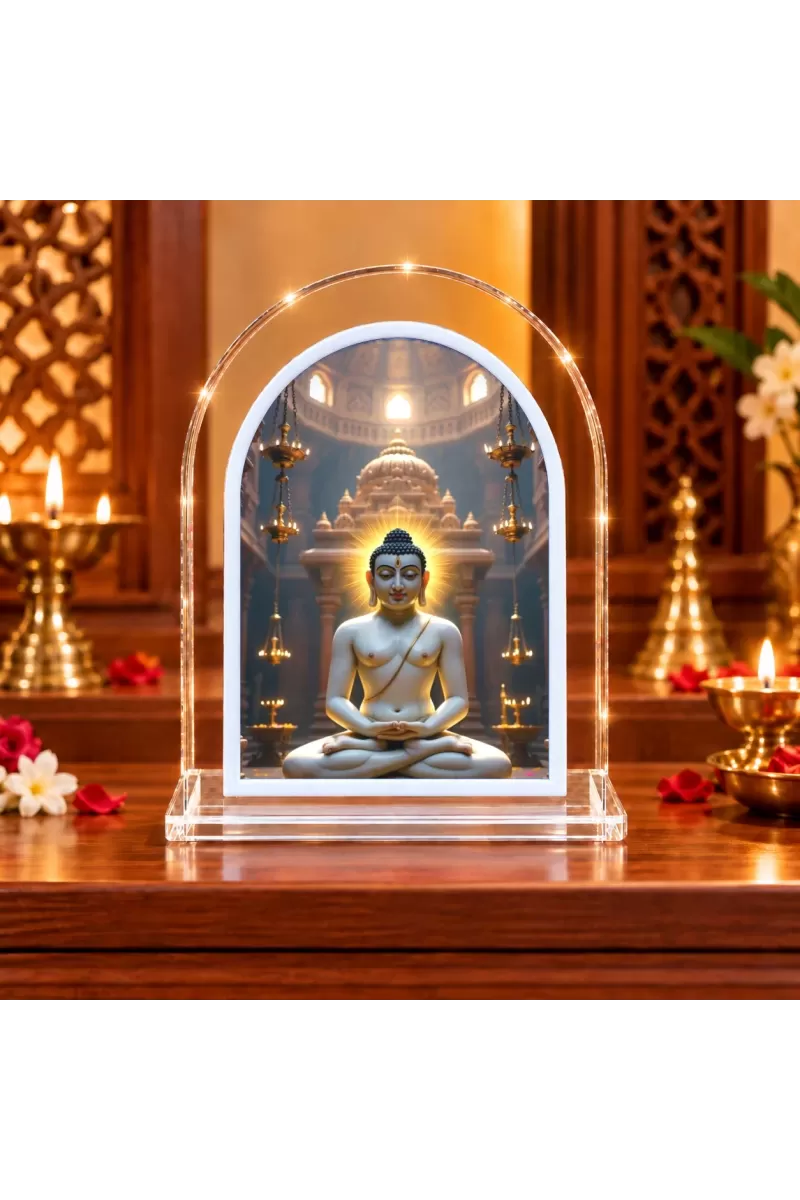 Buddha L Shape Acrylic Showpiece 3 X 3.5 Inch For Home, Office And Car (F176310)