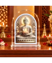 Buddha L Shape Acrylic Showpiece 3 X 3.5 Inch For Home, Office And Car (F176312)