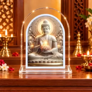 Buddha L Shape Acrylic Showpiece 3 X 3.5 Inch For Home, Office And Car (F176312) Buddha L Shape Acrylic Showpiece 3 X 3.5 Inch For Home, Office And Car (F176312)