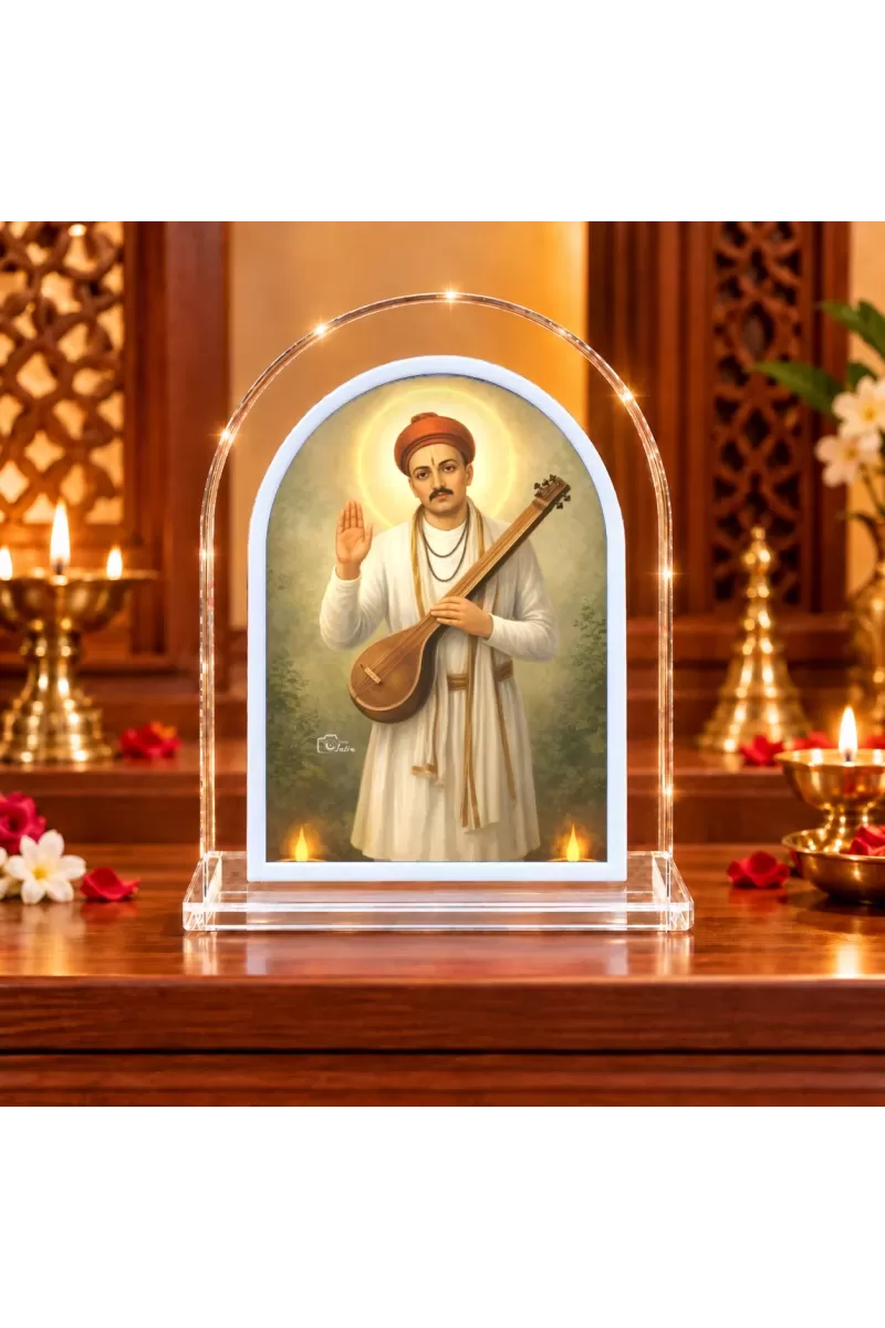 Shree Namdev Maharaj L Shape Acrylic Showpiece 3 X 3.5 Inch For Home, Office And Car (F176315)
