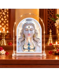 Lord Shiva L Shape Acrylic Showpiece 3 X 3.5 Inch For Home, Office And Car (F176316)