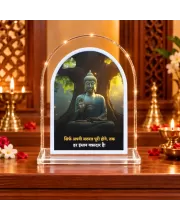 Buddha L Shape Acrylic Showpiece 3 X 3.5 Inch For Home, Office And Car (F176318)