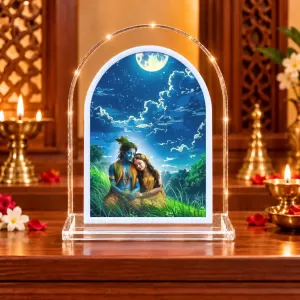 Radha Krishna L Shape Acrylic Showpiece 3 X 3.5 Inch For Home, Office And Car (F176319) Radha Krishna L Shape Acrylic Showpiece 3 X 3.5 Inch For Home, Office And Car (F176319)