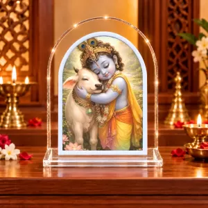 Lord Krishna L Shape Acrylic Showpiece 3 X 3.5 Inch For Home, Office And Car (F176321) Lord Krishna L Shape Acrylic Showpiece 3 X 3.5 Inch For Home, Office And Car (F176321)
