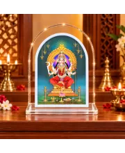 Goddess Durga L Shape Acrylic Showpiece 3 X 3.5 Inch For Home, Office And Car (F176323)