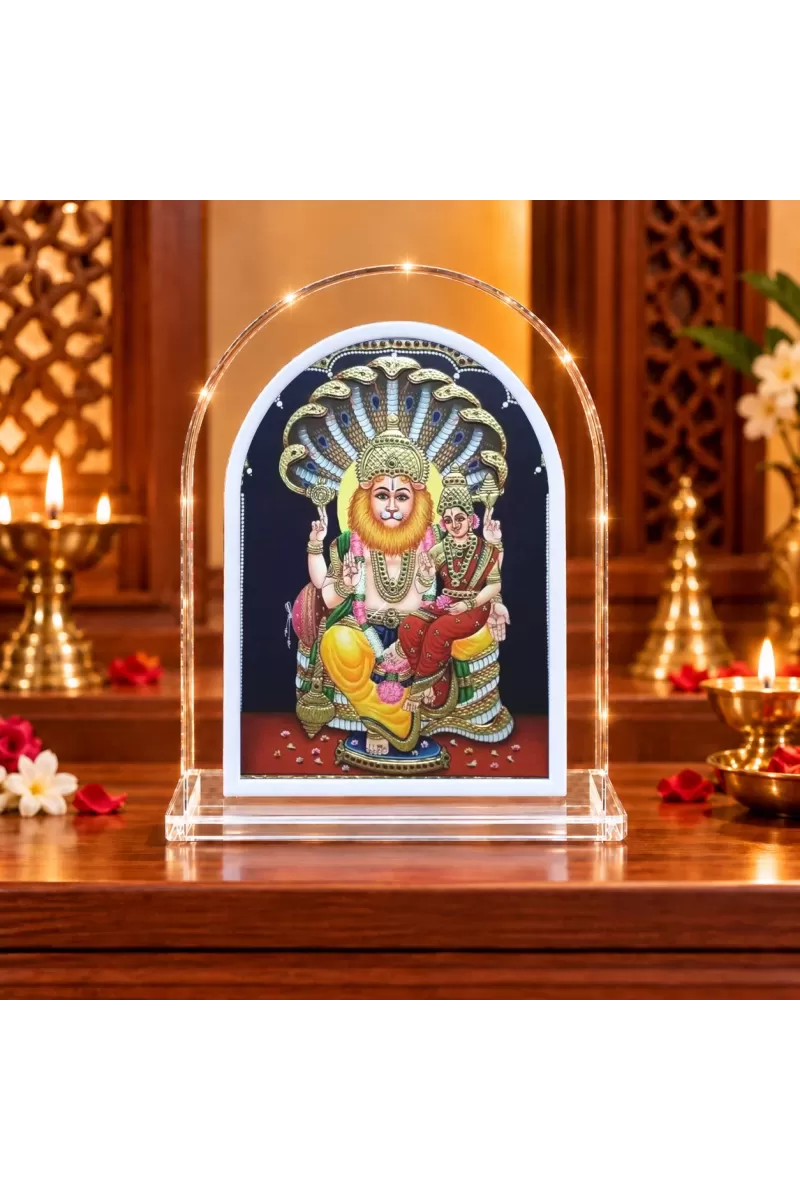 Lakshmi Nar L Shape Acrylic Showpiece 3 X 3.5 Inch For Home, Office And Car (F176325)