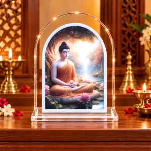 Buddha L Shape Acrylic Showpiece 3 X 3.5 Inch For Home, Office And Car (F176326) Buddha L Shape Acrylic Showpiece 3 X 3.5 Inch For Home, Office And Car (F176326)
